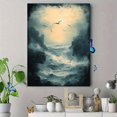thumbnail image 4 of Qisvanset Framed Canvas Wall Art 12x16 Inch Stormy Sky Flying Birds Moody Nature Wall Art, 4 of 5