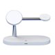 thumbnail image 1 of Cargador de teléfono Estación de carga inalámbrica para reloj 5 en 1 Soporte de carga LED antideslizante Luz nocturna, Blanco Scienceny EL002172-02B, 1 of 2