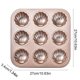 thumbnail image 3 of Juego de 9 bandejas antiadherentes de acero al carbono para hornear pasteles | Bandeja de acero inoxidable grueso apta para horno | Molde cuadrado de 26 cm en oro rosa | Utensilios para hornear, 3 of 6