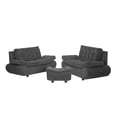thumbnail image 1 of Sala Bali Rogga (Love Seat, Love Seat, Taburete) Gris Carbón, 1 of 8