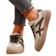 thumbnail image 2 of Casual Sneakers for Women Lightweight Lace Up Tennis Shoes | Non-slip Lace Up Fashion Sneaker, Round Toe Retro Walking Shoes, 2026 Trendy Comfortable Trainers, 37, 2 of 8