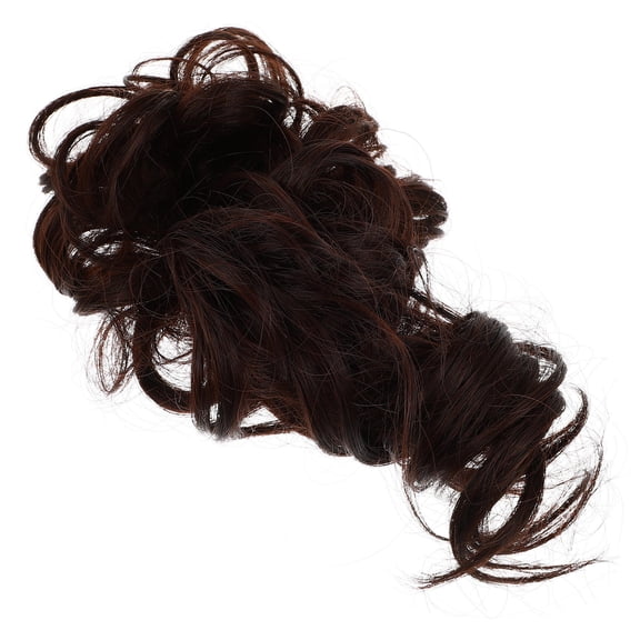 Niceauty Brown Curly Messy Bun Hair Scrunchies Hair Extensions for Daily and Special Occasions