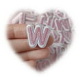 thumbnail image 2 of Pegatinas de tela bordadas con letras pequeñas, accesorios de ropa, parche para planchar ropa con letras en inglés de color rosa, 2 of 4