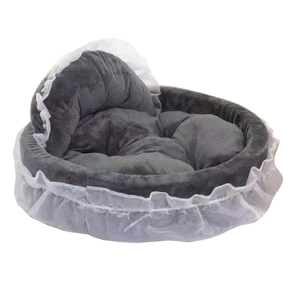 Elegant Lace Dog Puppy Bed Ruffled Princess Sofa for Small to Medium Pets