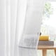 thumbnail image 4 of Cortina Transparente Blanca - Cortinas De Voile con Ojales para Ventana con Patrón Cruzado Decoración del Hogar Filtrado De Luz Boda Semitransparente Suave, L 132 X H 240 Cm, 2 P, 4 of 5