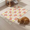 thumbnail image 5 of Area Rug with Tassels 2' x 3', Summer Orange Crab Yellow Lemon Kitchen Runner Rug for Hallway Bedroom Throw Rugs, Abstract Marine Life Soft Door Mat for Bathroom Entrance Living Room, 5 of 9