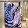 thumbnail image 2 of Luxury Abstract Fabric Marble Texture Shower Curtain For Bathroom, Fabric Bathroom Shower, 2 of 5