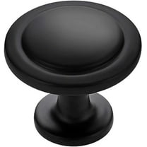 30 Pack 1-1/4 inch Matte Black Zinc Euro-Style Cabinet Knobs, Drawer Pulls & Door Handles Black