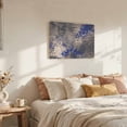 thumbnail image 4 of Abstract Blue Grid Canvas Wall Art, Minimalist Gray Pixelated Blocks Geometric Wooden‑Stretched Canvas Print Artwork, Home Wall Decor for Living Room Bedroom Office 14"Lx11"W, 4 of 9