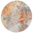 thumbnail image 2 of SAFAVIEH Barbados Tanner Abstract Indoor/Outdoor Area Rug, Blue/Rust, 6'6" x 6'6" Square, 2 of 3