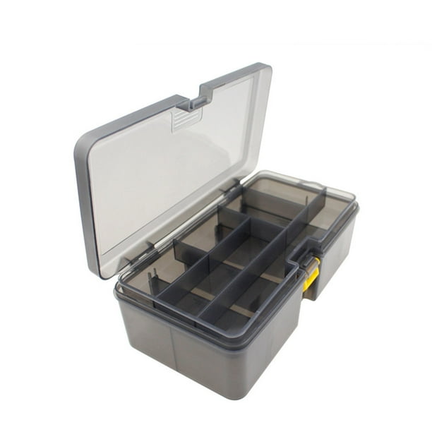 Fishing Tackle Boxes Portable Multifunctional 2-layers Bait Accessory  Custody Bait Accessory 2-layers Storage Case Custody with Buckle Tool Kit  for
