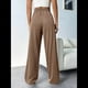 thumbnail image 4 of Pantalones Deportivos Holgados de Cintura Alta con Cordón Ajustable para Mujer, Pantalones Deportivos de Pierna y Bolsillos Marrón XL, 4 of 7