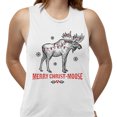 thumbnail image 2 of Merry Christmoose Women's Muscle Tank Large White, 2 of 5