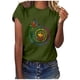 thumbnail image 2 of Puntoco Mujeres Casual Carta Impresión Mangas Cortas O-Cuello Camiseta Suelta Blusa tops Puntoco Puntoco-3331, 2 of 6