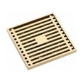 thumbnail image 1 of Multilayer Plated Shower Drain, Quick Leaking Mechanism For Rapid Water Evacuation, Solid Brass Construction Offers Strength And Durability, Square Form Factor For Universal, 1 of 4
