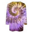 thumbnail image 3 of Fashionable 3/4 Sleeve Tops for Women's Pullover Printed Casual Round Neck Tshirts, 3 of 6