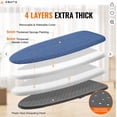 thumbnail image 4 of LEDREM Foldable Ironing Board, 43" x 13", with Cover and Pad, Iron Rest, Hook, 7 Level Height Adjustable, Blue, 4 of 13