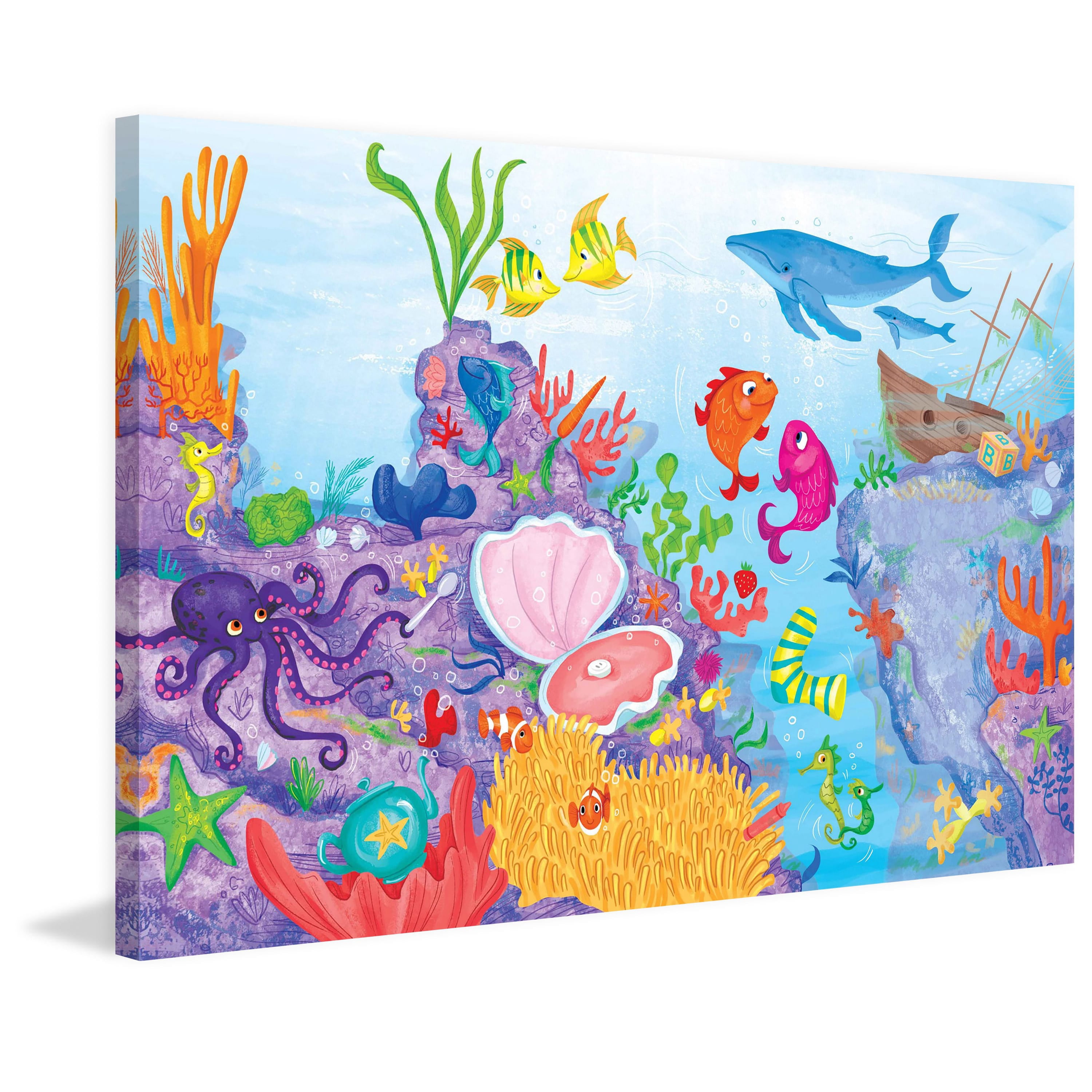 Marmont Hill "Coral Reef" by Curtis Painting Print on Canvas