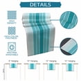 thumbnail image 6 of Burlap Table Runner 36 Inches Long, Gradient Turquoise White Stripes Non-Slip Kitchen Table Runners for Dining Room Everyday Use Party Table Decorations Ombre Abstract Art, 6 of 9