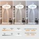 thumbnail image 5 of Ventiladores de Techo con Control Remoto y LáMpara Luz, Ventilador Base Convertidor E27, Silenciosos Inteligentes para Dormitorio Sala Estar, 5 of 5