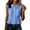 Blue, variant on Women's Plus Size Tank Top Peasant Blouse Vacation Summer Camisole Summer Ruffle Short Sleeve Tops Summer Sleeveless Linen Top Boho Vacation Summer Tops Camisole Gauze Shirts for Women
