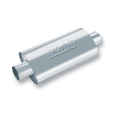 Borla CrateMuffler Resonator Option 2.25in Center/Center 3.5in Round x 10in