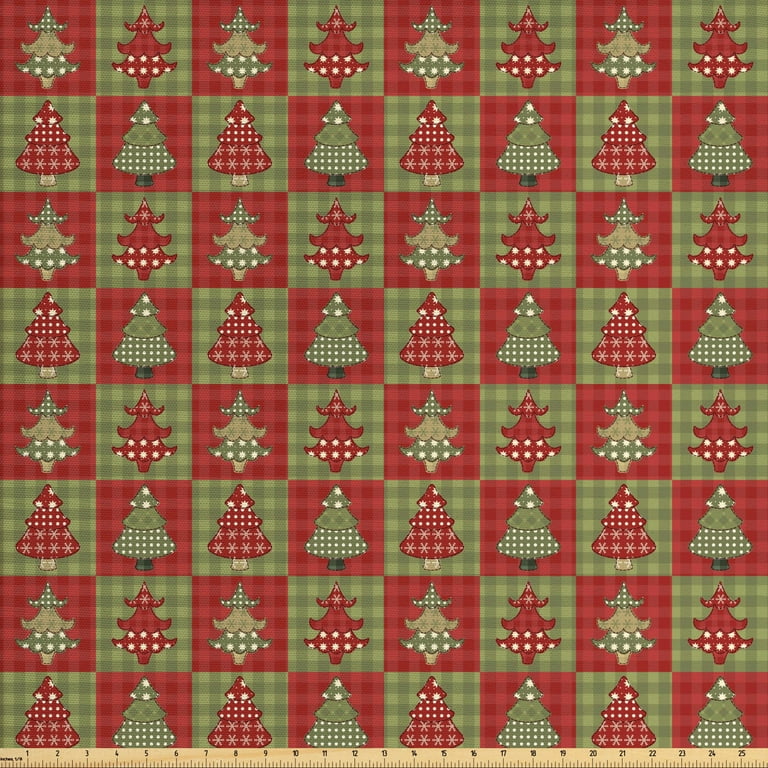 Christmas Fabric by the Yard Upholstery, Different Styled Noel
