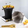 thumbnail image 4 of Cubo de Hielo Cubo de Champán de Acero Inoxidable, Enfriador de Vino de Plata Cubos de Hielo for Fiestas Festival Bar Uso al Aire Libre o en Interiores, 5L, 4 of 5