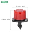 thumbnail image 3 of 100-Pack Adjustable Irrigation Dripper, 1/4 Inch Barbed Emitter Drip Sprinklers Garden Watering System [Red], 3 of 7