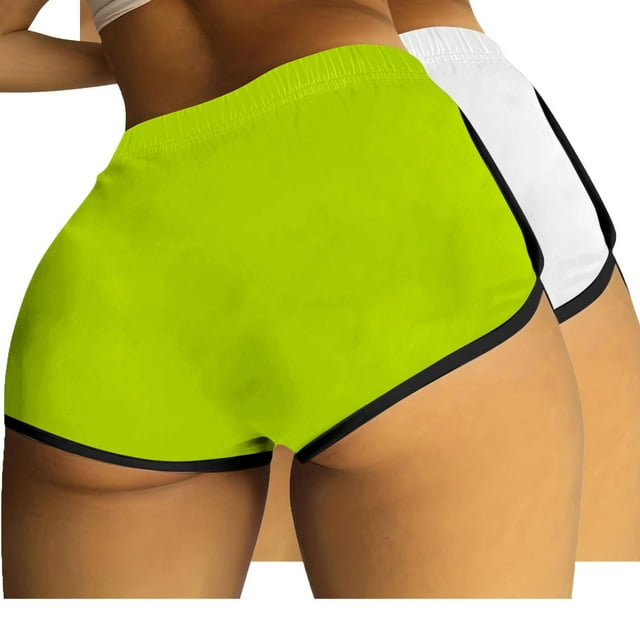 FNFYFH Clearance Ladies Gym Loose Fit Solid Summer Athletic Shorts Comfortable Exercise Shorts,Blue
