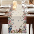 thumbnail image 3 of Table Runners 108 Inches Long Dress Scarves, Spring Floral Birds Farmhouse Coffee/Dining/Kitchen Table Runner for Living Room, Butterflies Daisy Farmhouse Flowers 13x108 Inch, 3 of 9