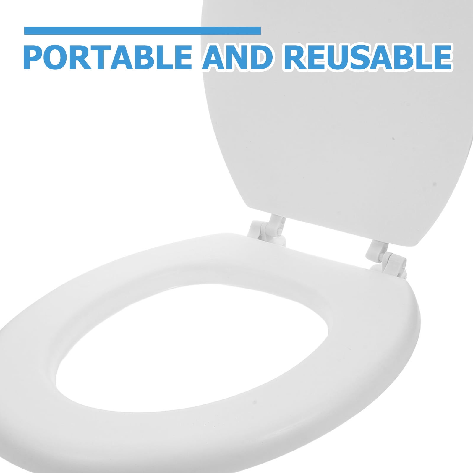 Pawsdot Heavy Duty Padded Round Soft Close Foam Toilet Seat 2pcs Easy to Clean Comfortable for Plus Size Users