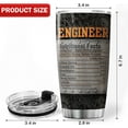 thumbnail image 6 of Engineer Nutritional Facts Tumbler 20 Oz Funny Saying Coffee Cup With Lid Things For Engineers Student Engineer Dad Mug Insulated Mechanical Engineering Gifts For Men Husband Tumbler 05P, 6 of 7