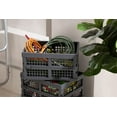 thumbnail image 6 of 16L Collapsible Storage Crates,Folding Plastic Crates for Storage,Pack of 4,Gray, 6 of 8