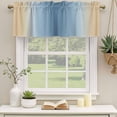 thumbnail image 3 of Blue Yellow Ombre Valances for Windows, Decorative Rod Pocket Window Valance Curtains, Farmhouse Modern Gradient Art Short Curtain Drapes for Kitchen/Bathroom/Living Room, 2 Panels, 42" W x 18" L, 3 of 8