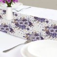 thumbnail image 4 of Yayeee Table Runner 90 inches Long for Home Kitchen Rectangle Dining Table Holiday Party Decoration, Purple Flowers Pattern, 4 of 7