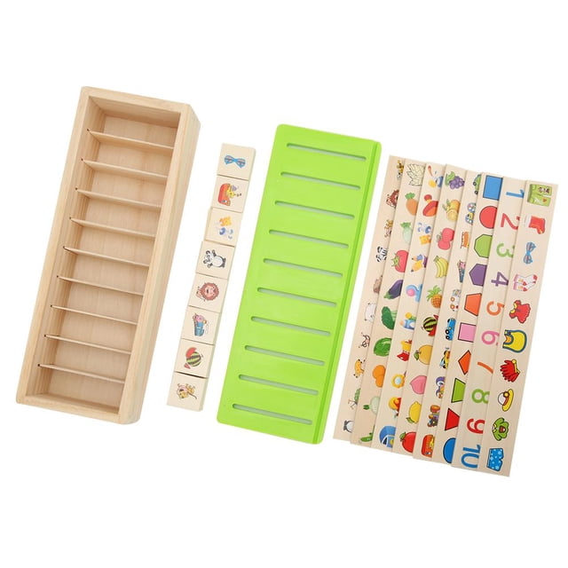 LHCER Children Toy,Children Matching Puzzle Early Education Block Numbers Fruit Matching Puzzles Kid Toy
