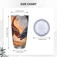 thumbnail image 4 of Easygdp Lava Dragon 20oz Stainless Steel Vacuum Insulated Double Wall Travel Tumbler, Durable Insulated Coffee Mug with Spillproof Lid-Straw Three-piece Set, 4 of 8