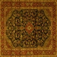 thumbnail image 1 of Ahgly Company Machine Washable Indoor Square Persian Yellow Traditional Area Rugs, 7' Square, 1 of 4