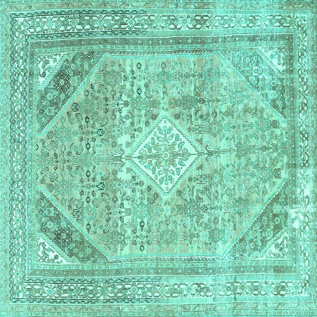 Turquoise Rug Texture Ahgly Company Indoor Square Persian Turquoise Blue Traditional Area ...