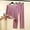 Purple, variant on Dgankt Pajamas for Women Set Fashion Warm Casual Solid Color Round-Neck Home Clothes Pajama Set,Size M-2XL