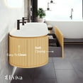 thumbnail image 3 of Eviva Haven 71"W x 22"D Oak Wall-mounted Bathroom Vanity with White Solid Surface Integrated Sink Top, 3 of 7
