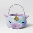 thumbnail image 2 of Halloween Unicorn Round Trick or Treat Decorative Bling Basket, 2 of 4