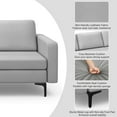 thumbnail image 6 of Costway Modular 3-Seat Sofa Couch with  Socket USB Ports & Side Storage Pocket Light Grey, 6 of 10