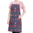 thumbnail image 5 of Pioneer Flower Floral Print Pattern Apron for Women and Men, Cotton Linen Waterproof with Pockets, Adjustable, 33x27 Inch for Kitchen, Gardening, BBQ, Salon, 5 of 6
