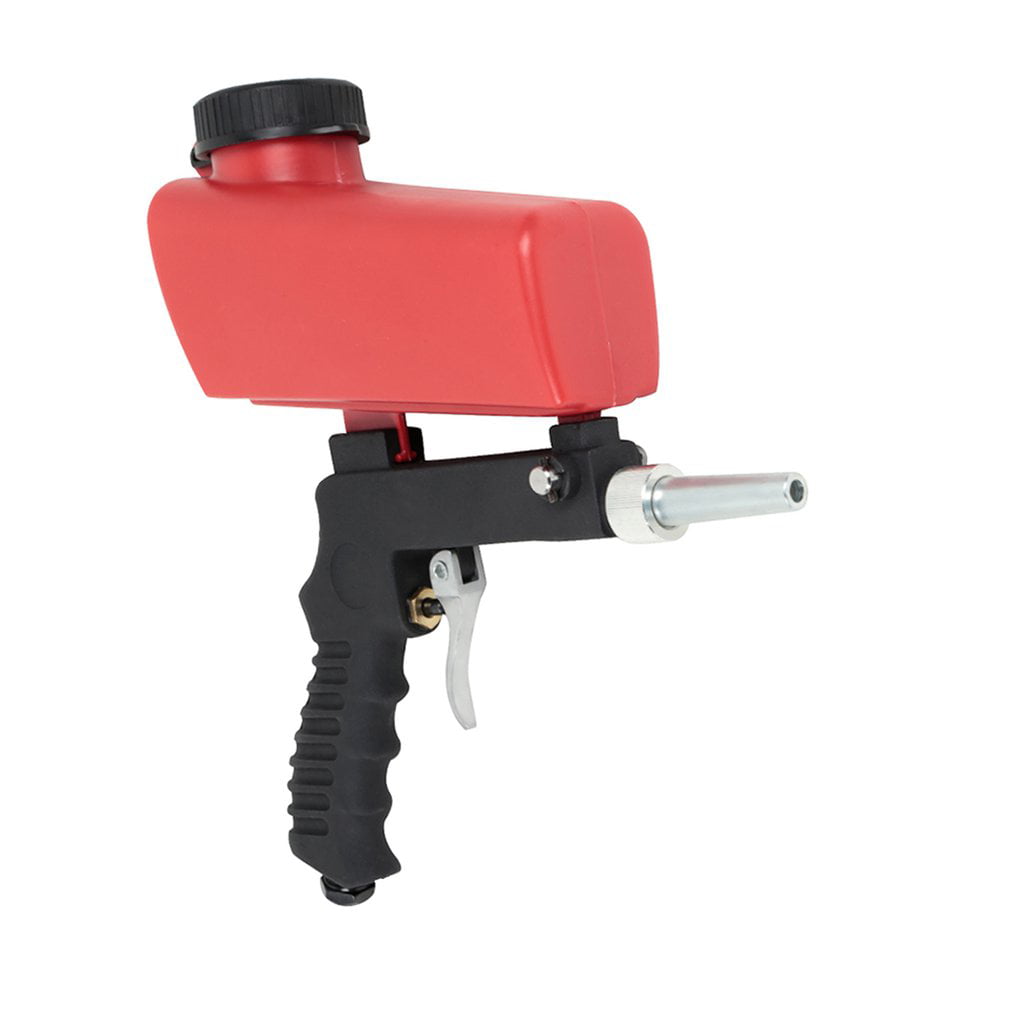 Gravity Feed Sandblasting Gun Portable Spray Gun Rust Removing Sandblaster HW