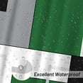 thumbnail image 5 of Modern Green Grey Shower Curtain, Black and Green Geometric Fabric Shower Curtains Set, Waterproof Shower Curtains for Bathroom,72 x 72 inch, 5 of 6