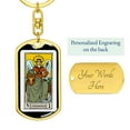 thumbnail image 3 of Tarot Card The Empress Keychain Dog Tag Stainless Steel or 18k Gold, 3 of 8