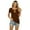 Brown, variant on Zoeecloth Womens Tops V Neck Ruffle Short Sleeve Tshirts Tunic Summer Business Casual Tops Blouses for Women S-XXL