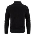 thumbnail image 2 of Gibobby Sueter hombre manga larga Chaqueta de Punto con Cremallera Completa para Hombre, Informal, con Cuello Alto, con Bolsillos(Negro,M), 2 of 4